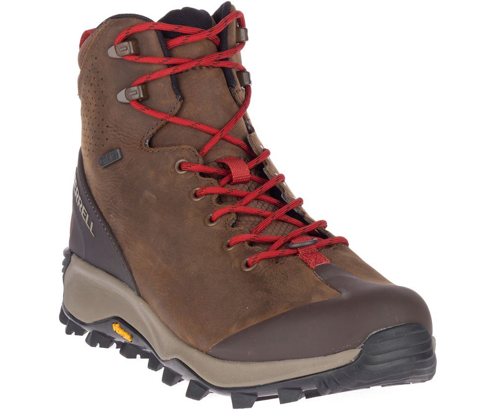 Kozaki Merrell Męskie Brązowe - Thermo Glacier Mid Waterproof - 402579-VWB